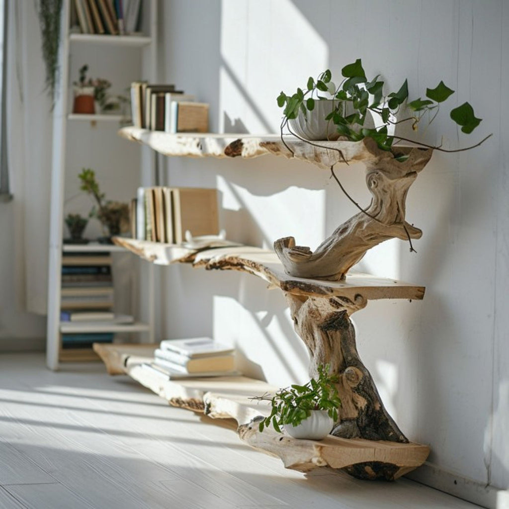 Farmhouse Tree Branch Live Edge Shelf Seasonal Themes SINLTB019