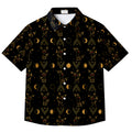 Men’s Pokémon Umbreon Moon Phase Pattern Short Sleeve Button-Up Shirt