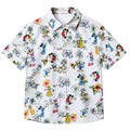 Men’s Disney Mickey and Friends Golf Tropical Short Sleeve Button-Up Shirt