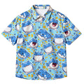 Men’s Pokémon Spheal Pattern Short Sleeve Button-Up Shirt