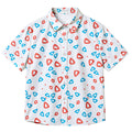 Men’s Pokémon Togepi Egg Pattern Short Sleeve Button-Up Shirt