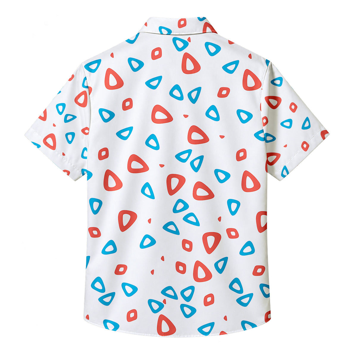 Men’s Pokémon Togepi Egg Pattern Short Sleeve Button-Up Shirt