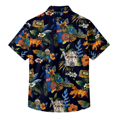 Men’s Fallout Tropical Floral Short Sleeve Button-Up Shirt