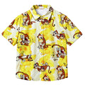 Men’s Calvin and Hobbes Tropical Floral Short Sleeve Button-Up Shirt