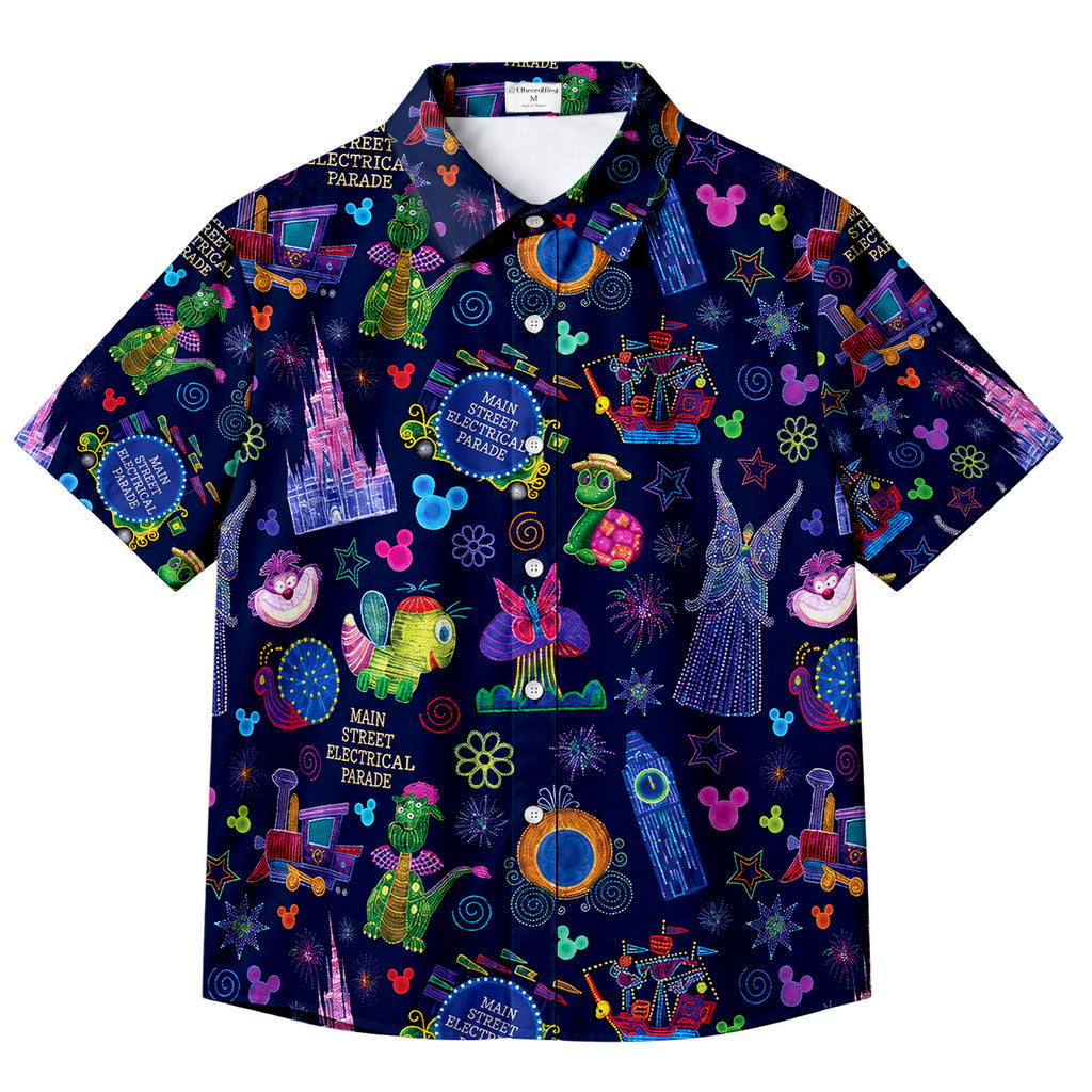 Men’s Disney Main Street Electrical Parade Short Sleeve Button-Up Shirt