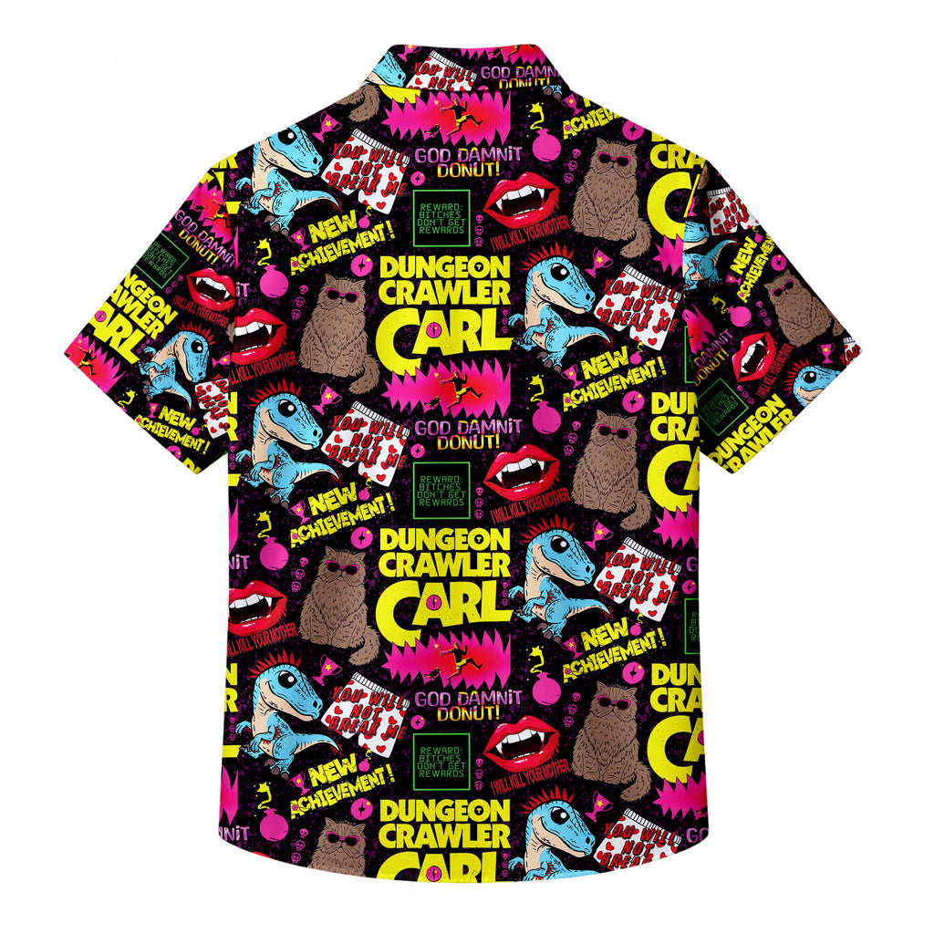 Men’s Dungeon Crawler Carl Short Sleeve Button Up Shirt