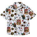Men’s Dungeon Crawler Carl Princess Donut Fantasy Short Sleeve Button Up Shirt
