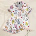 Women’s SKZOO Cute Characters Satin Pajama Set