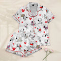 Women’s Snoopy Valentine Satin Pajama Set