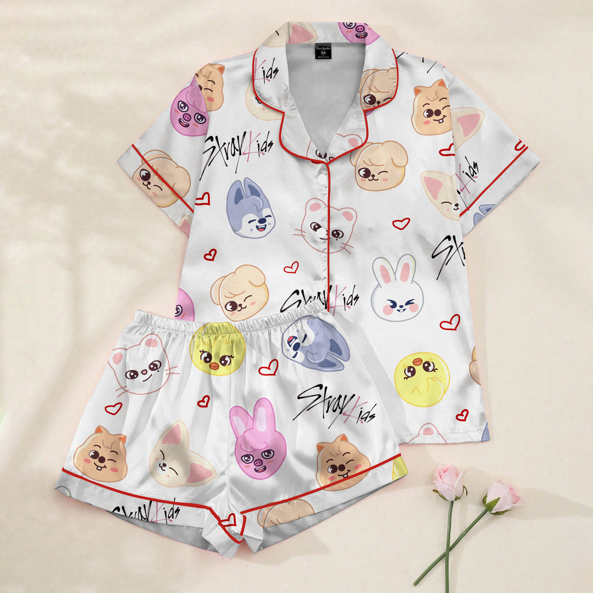 Women’s Stray Kids SKZOO Satin Pajama Set