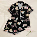 Women’s Paris Travel Satin Pajama Set