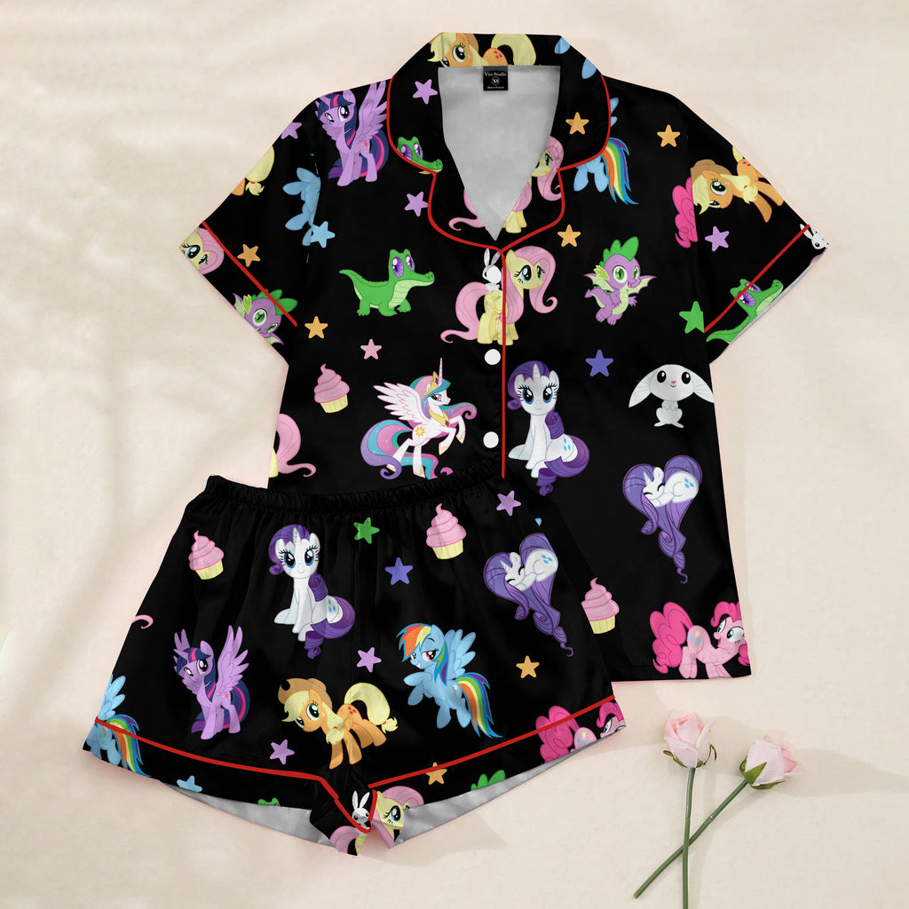 Women’s My Little Pony Characters Satin Pajama Set