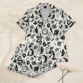 Women’s Ivory Witchy Magic Satin Pajama Set