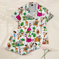 Women’s White Flintstones Satin Pajama Set