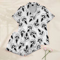 Women’s White Ghostface Halloween Satin Pajama Set