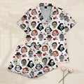 Women’s White Horror Icons Halloween Satin Pajama Set