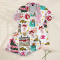 Women’s White Christmas at the Plaza Satin Pajama Set