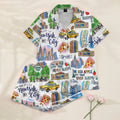 Women’s White New York City Satin Pajama Set