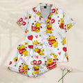 Women’s Honey Bear Valentine Satin Pajama Set