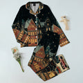 Women’s Christmas Village Winter Night Long Sleeve Pajama Set