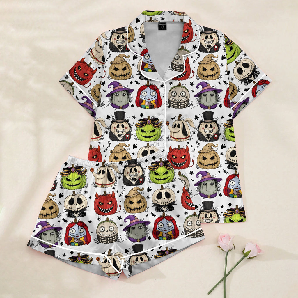 Women’s The Nightmare Before Christmas Pumpkin Pajama Set