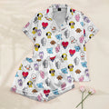 Women’s BT21 Character Pattern Short Sleeve Pajama Set