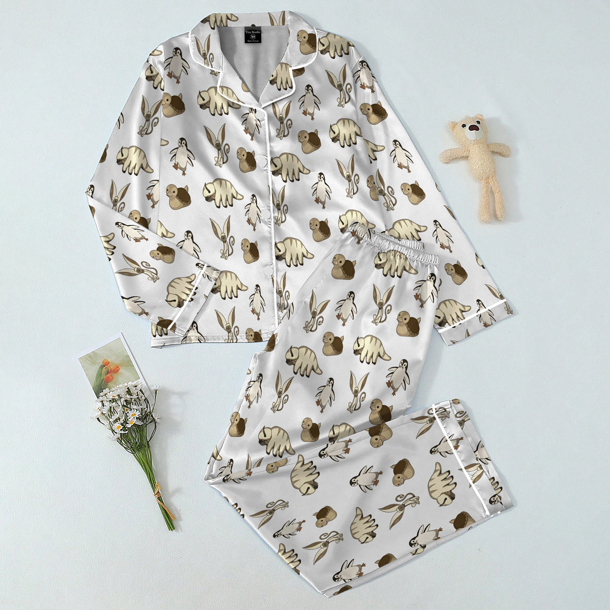 Women’s Avatar The Last Airbender Animal Pattern Long Sleeve Pajama Set
