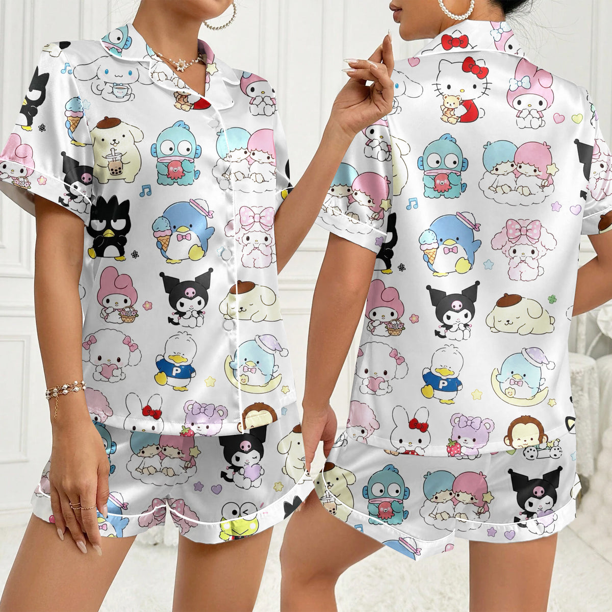 Women’s Sanrio Hello Kitty and Friends Short Sleeve Pajama Set