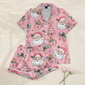Christmas Santa and Gingerbread Hot Cocoa Short Sleeve Pajama Set