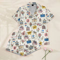 Gilmore Girls Stars Hollow and Coffee Print Short Sleeve Pajama Set