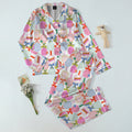 Pickleball Paddle and Bow Pattern Long Sleeve Pajama Set