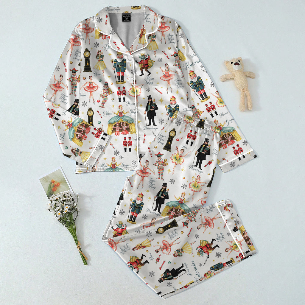 The Nutcracker Ballet Character Print Long Sleeve Pajama Set
