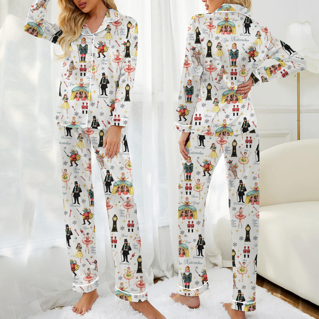 The Nutcracker Ballet Character Print Long Sleeve Pajama Set