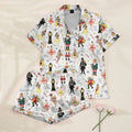 The Nutcracker Ballet Character Print Short Sleeve Pajama Set