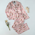 Nutcracker Ballerina and Bow Print Long Sleeve Pajama Set
