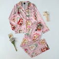 Disney Princess Christmas Portrait Print Long Sleeve Pajama Set
