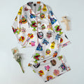 The Muppets Character Face Print Long Sleeve Pajama Set
