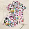 The Golden Girls Character Collage Print Short Sleeve Pajama Set