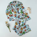 Disney Pixar Toy Story Characters and Clouds Print Long Sleeve Pajama Set