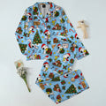 Peanuts Snoopy and Friends Christmas Print Long Sleeve Pajama Set