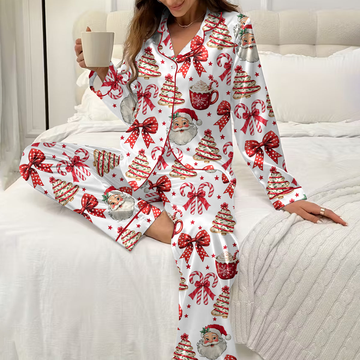 The Simpsons Treehouse of Horror Character Print Long Sleeve Pajama Set