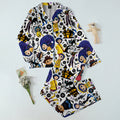Coraline Character and Button Print Long Sleeve Pajama Set