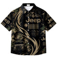 Black Jeep Off-Road Adventure Camo Short Sleeve Button-Up Shirt