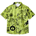 Pokemon Bug Type Insect Character Pattern Short Sleeve Button-Up Shirt