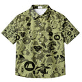 Pokemon Ground Type Cubone Flygon Character Pattern Short Sleeve Button-Up Shirt