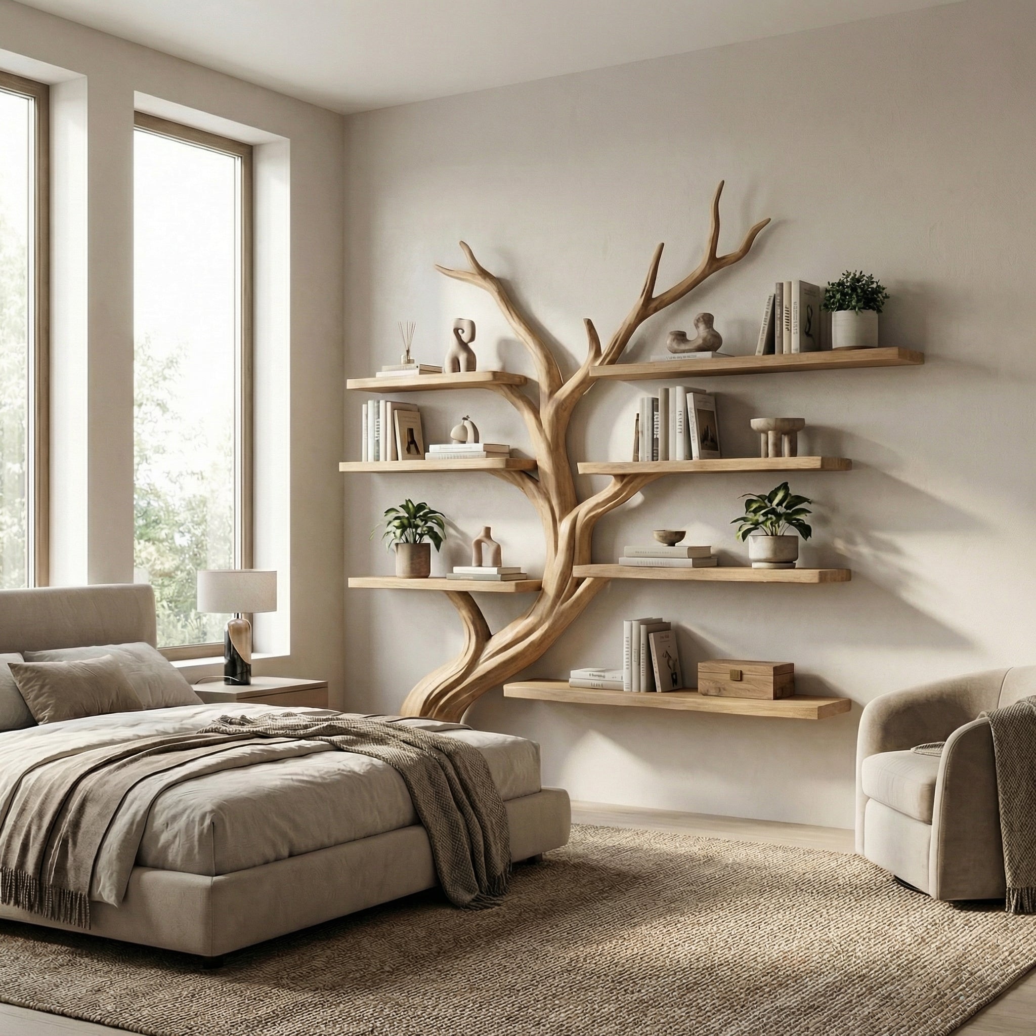 Driftwood Branch Shelf Floating Shelf Wall Mouted SINLTB121
