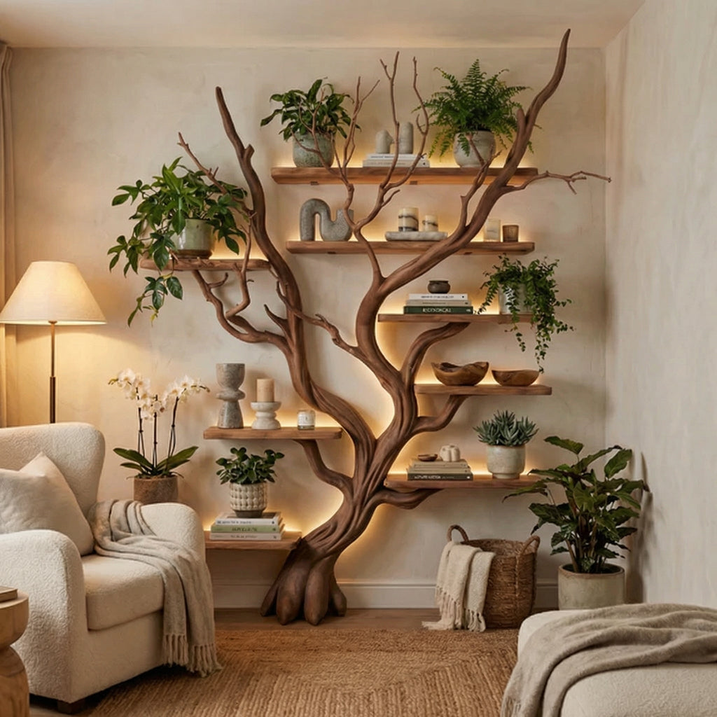 Tree Bookshelf Driftwood Branch Floating Bookshelf SINLTB071