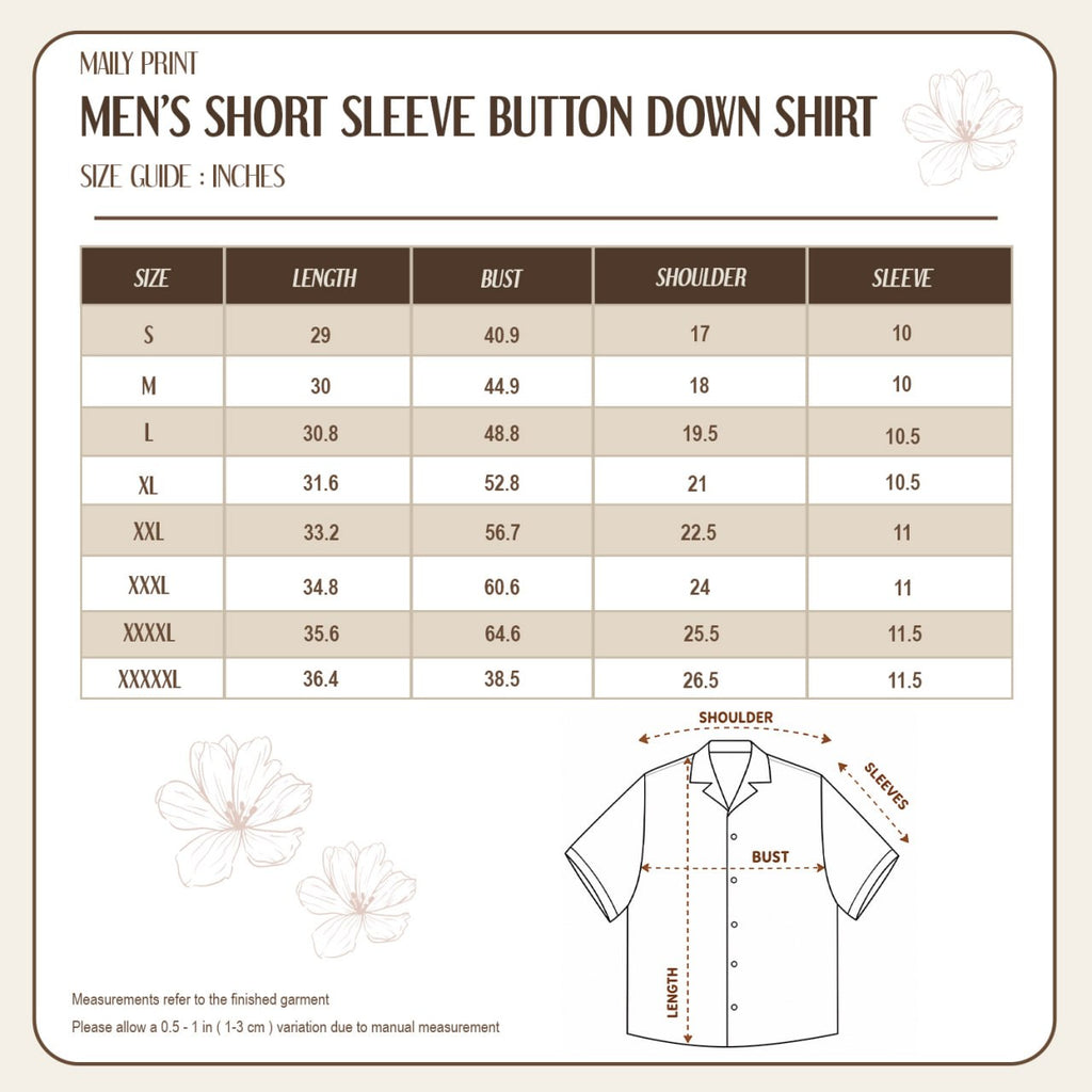 Men’s Black Neon Cat Pattern Short Sleeve Button-Up Shirt